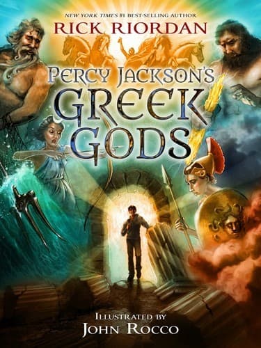 Percy Jackson's Greek Gods cover backdrop