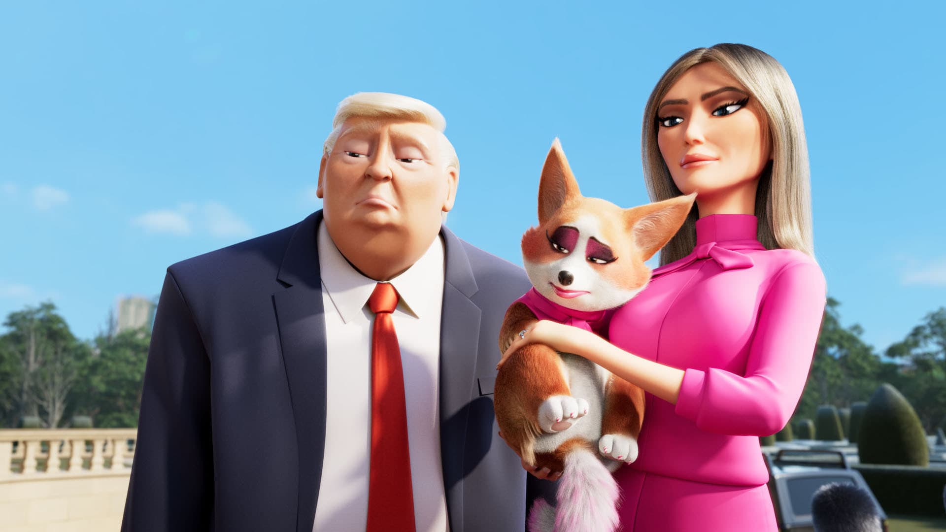 The Queen's Corgi backdrop