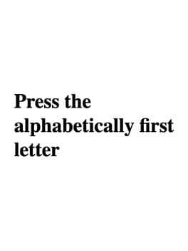 Press the alphabetically first letter cover art