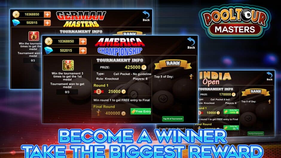 Pool Tour Master screenshot 1