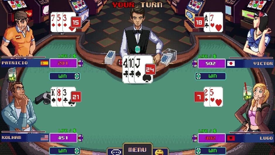 Super Blackjack Battle 2 Turbo Edition - The Card Warriors screenshot 2