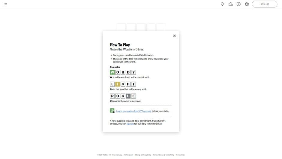Wordle screenshot 3