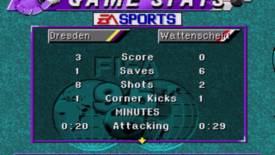 FIFA Soccer 95 screenshot 1