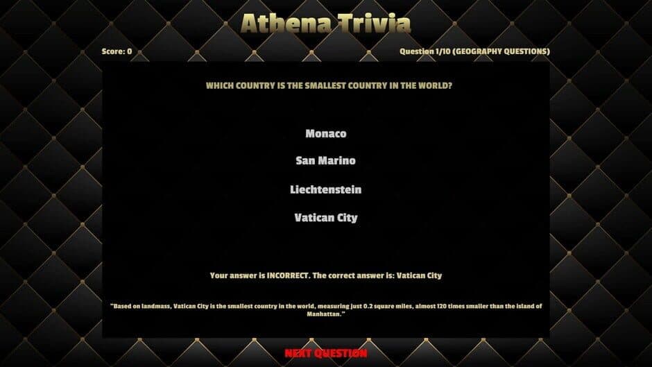 Athena Trivia screenshot 3