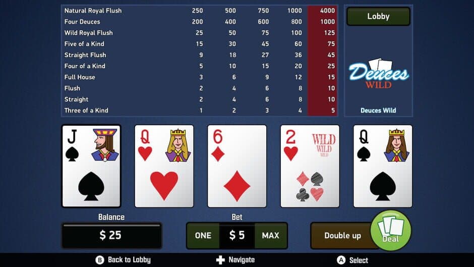 Deuces Wild: Video Poker screenshot 1
