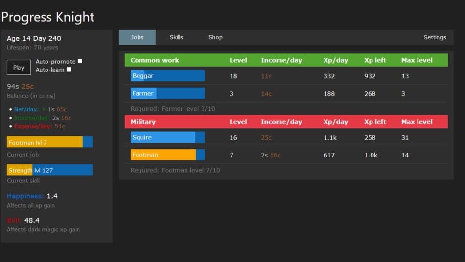 Progress Knight screenshot 2
