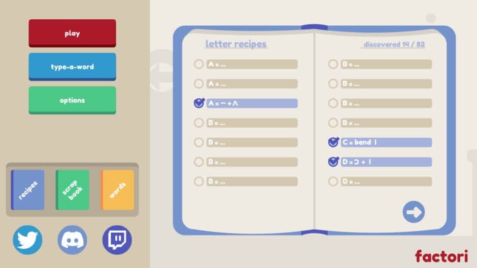 Word Factori screenshot 1