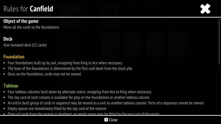 Canfield Solitaire Collection screenshot 3