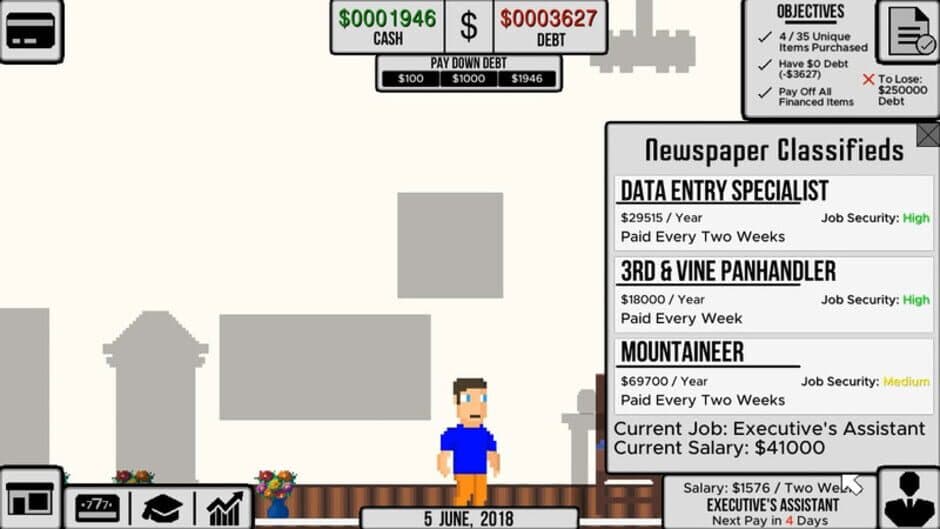 Life & Debt: A Real Life Simulator screenshot 1