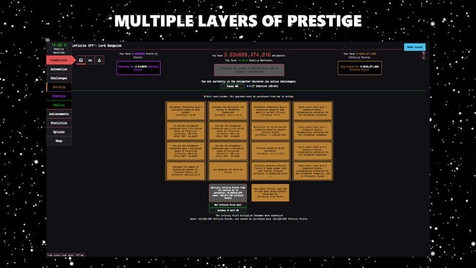 Antimatter Dimensions screenshot 2