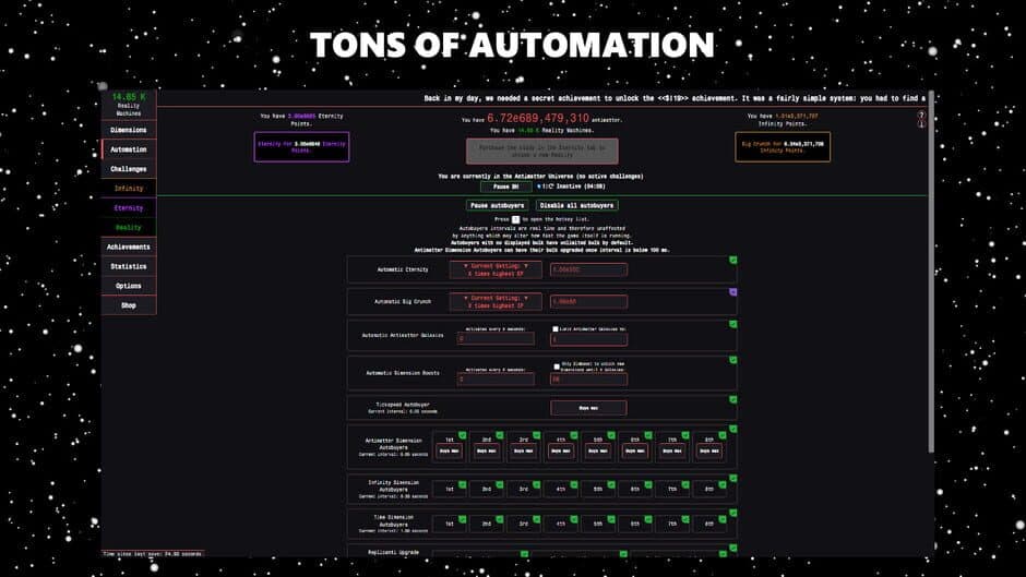 Antimatter Dimensions screenshot 4