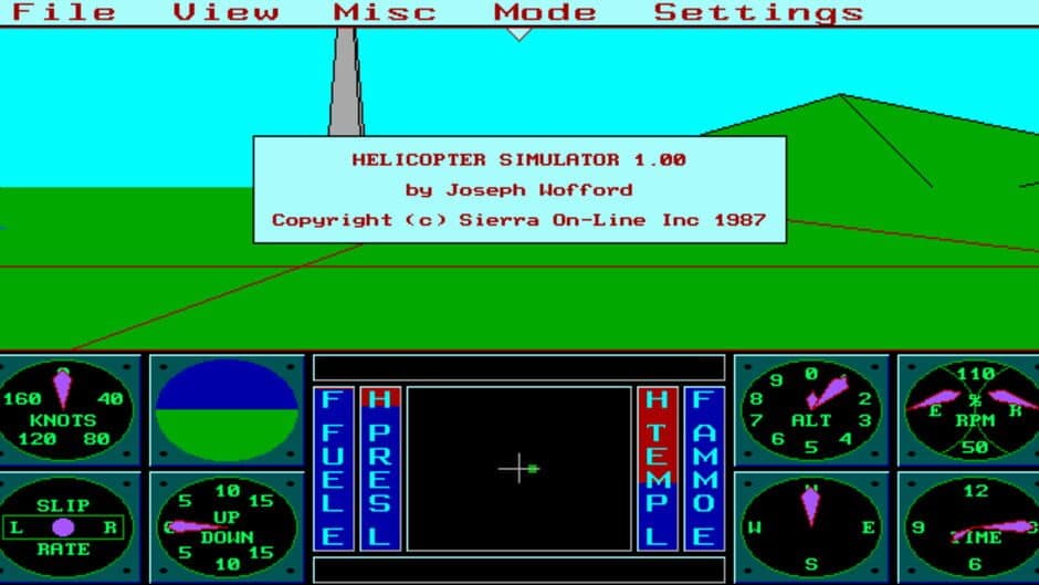 Sierra's 3-D Helicopter Simulator screenshot 1