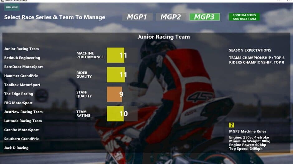 MGP Manager screenshot 2