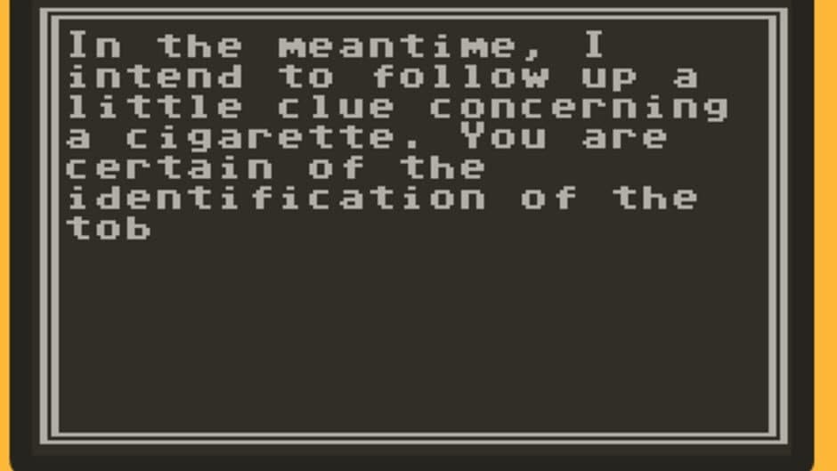 Dressed to Kill Sherlock Holmes for Playdate & C64! screenshot 3