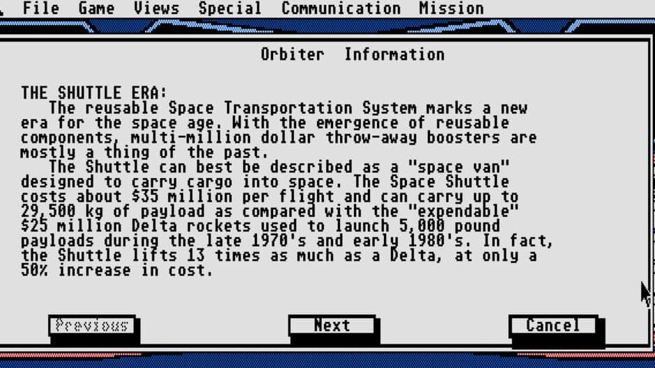 Orbiter screenshot 2