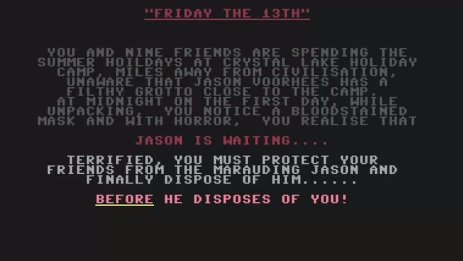 Friday the 13th: The Computer Game screenshot 1