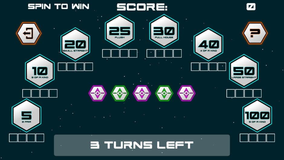 Poker Dice Solitaire Future screenshot 1