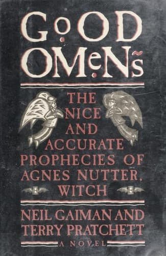 Good Omens cover backdrop