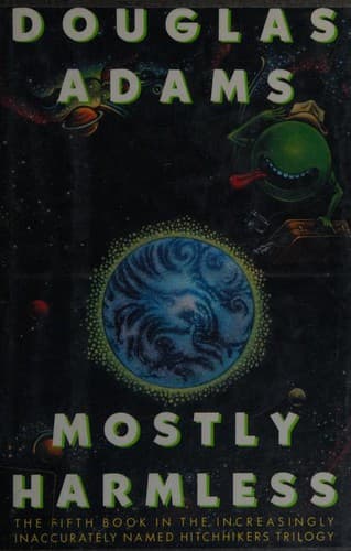 Mostly Harmless cover backdrop