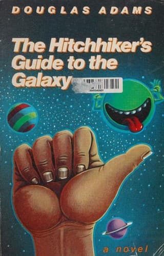 The Hitchhiker's Guide to the Galaxy cover backdrop