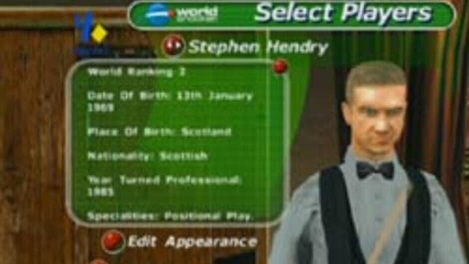 World Championship Snooker 2003 screenshot 1