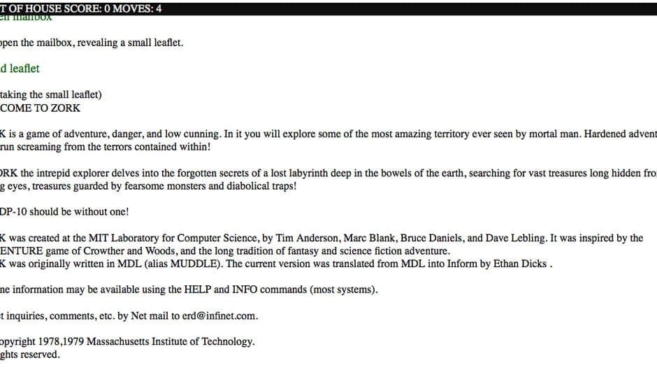 Zork screenshot 3