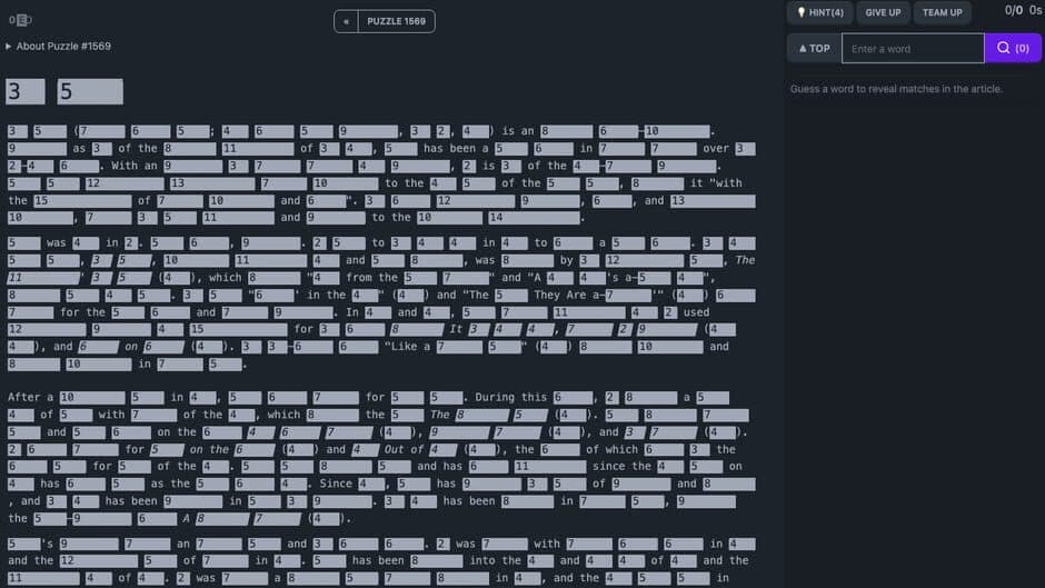 Redactle screenshot 1