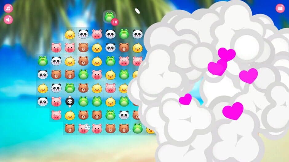 Neko Hentai Girl: Beach Match-3 screenshot 2