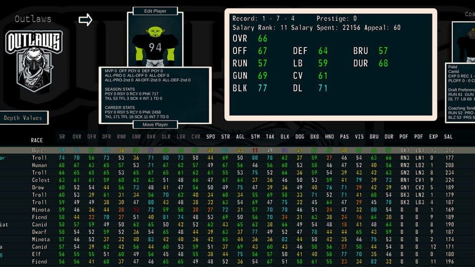 FFFL: Brutalball Manager screenshot 3