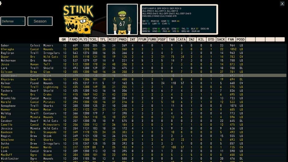 FFFL: Brutalball Manager screenshot 7
